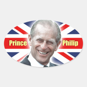 HRH Prince Philip - Super! Ovale Sticker