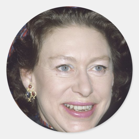 HRH Princess Margaret Ronde Sticker (Voorkant)