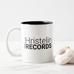 Hristelin RECORDS Tweekleurige Koffiemok
