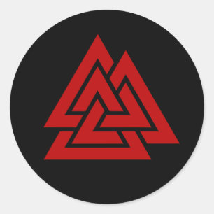 Hrungnir's Heart (rood en zwart) Ronde Sticker