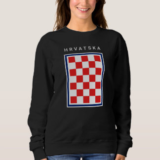 Hrvatska Checker Blue Border Trui