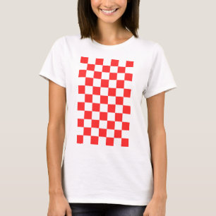 Hrvatska Kroatië Rode Vierkanten T-shirt