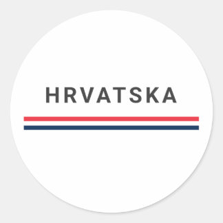 Hrvatska lijnen ronde sticker