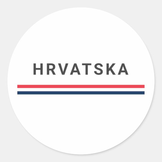 Hrvatska Lines Ronde Sticker (Voorkant)