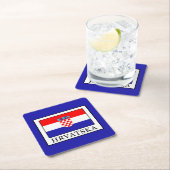 Hrvatska Vierkante Kartonnen Onderzetter (Insitu)