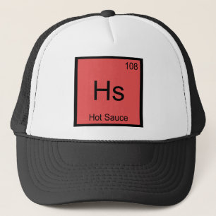 Hs - Chemisch Element Symbool van Hete Saus Funny  Trucker Pet