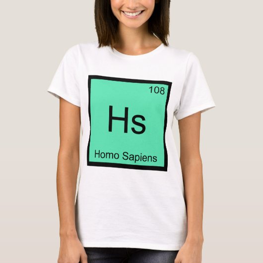 Hs - de T-shirt van het Symbool van het Element (Voorkant)