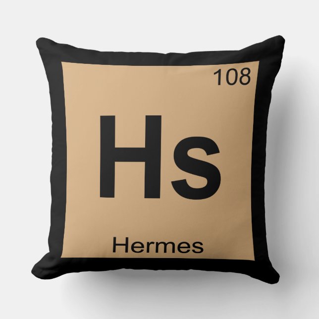 Hs - Hermes God Chemistry Periodic Table Symbol Kussen (Voorkant)