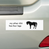 hs, mijn andere 4X4 heeft vier benen Bumpersticker (Op auto)