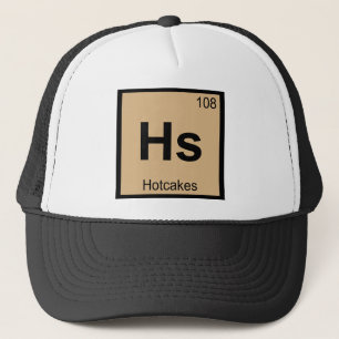 Hs - Periodiek tabelsymbool voor Hotcakes Chemistr Trucker Pet