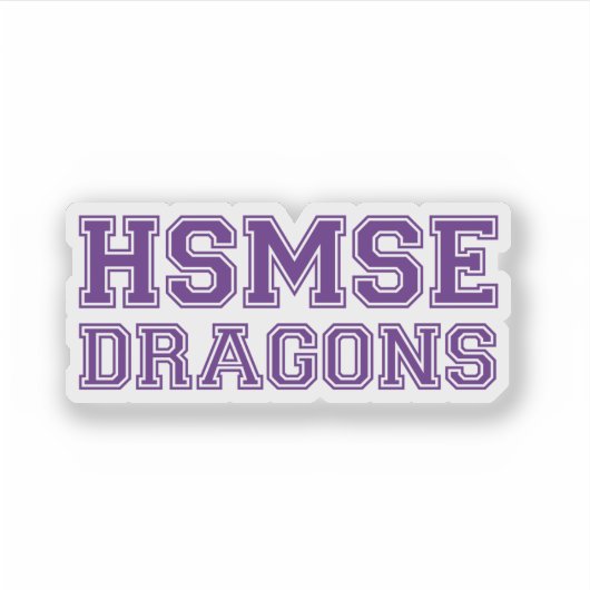 HSMSE Custom-Cut Vinyl Sticker (Voorkant)