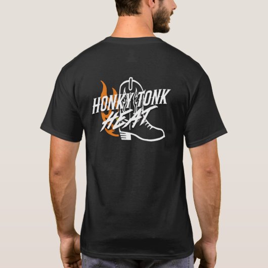 HTH Flaming Boot T-shirt (wit) (Achterkant)