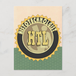 HTL BADGE HISTOTECHNOLOGISCH HISTOLOGISCHE TEKST BRIEFKAART