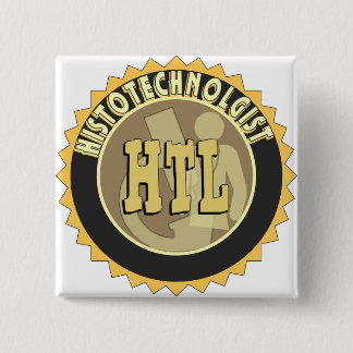 HTL BADGE HISTOTECHNOLOGISCH HISTOLOGISCHE TEKST VIERKANTE BUTTON 5,1 CM