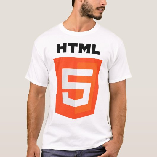 HTML 5-Logo Officiële W3 W3C T-shirt (Voorkant)