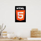 HTML 5-Logo Poster (Keuken)