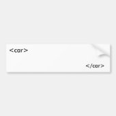 HTML-bumper Stcker Bumpersticker (Voorkant)