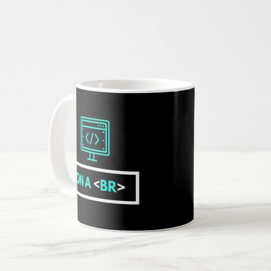 HTML-code computerprogrammeur Iâ€™M op een break-c Koffiemok (Voorkant links)