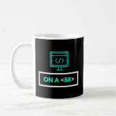 HTML-code computerprogrammeur Iâ€™M op een break-c Koffiemok (Links)