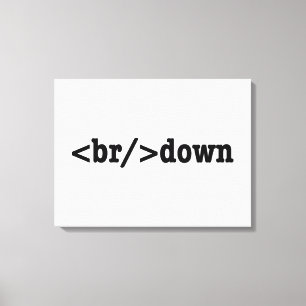 HTML-code uitsplitsing Canvas Afdruk