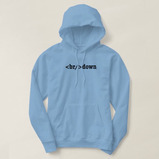 HTML-code uitsplitsing Hoodie (Design voorkant)