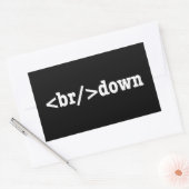 HTML-code uitsplitsing Rechthoekige Sticker (Envelop)