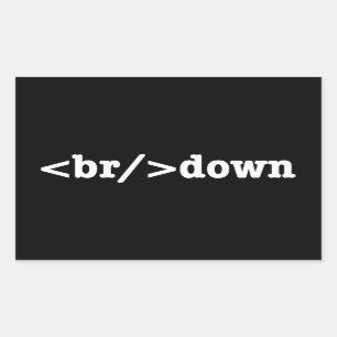 HTML-code uitsplitsing Rechthoekige Sticker