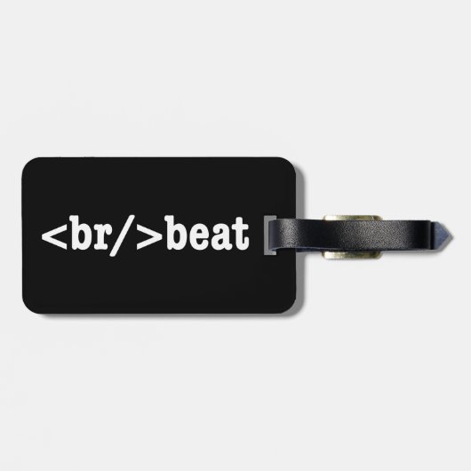 HTML-code voor breekversla Bagagelabel (Achterkant horizontaal)