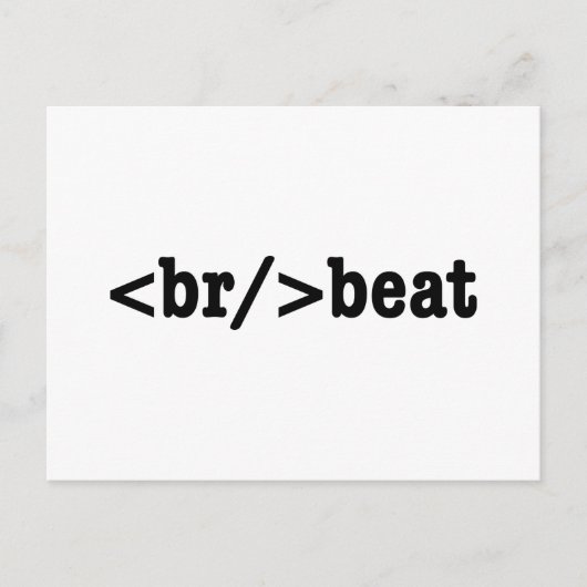 HTML-code voor breekversla Briefkaart (Voorkant)