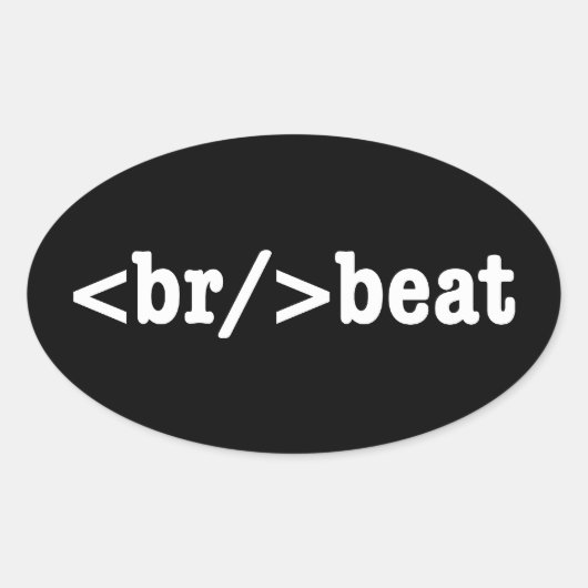 HTML-code voor breekversla Ovale Sticker (Voorkant)