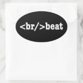 HTML-code voor breekversla Ovale Sticker (Tas)