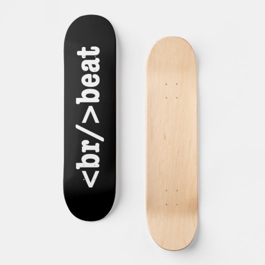 HTML-code voor breekversla Skateboard (Voorkant)