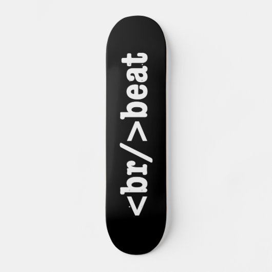 HTML-code voor breekversla Skateboard (Voorkant)