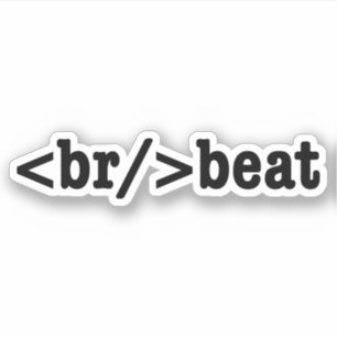 HTML-code voor breekversla Sticker