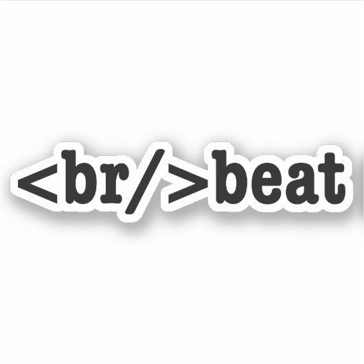 HTML-code voor breekversla Sticker (Voorkant)