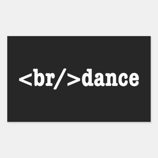 HTML-code voor breuken Rechthoekige Sticker (Voorkant)
