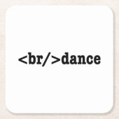 HTML-code voor breuken Vierkante Kartonnen Onderzetter (Voorkant)