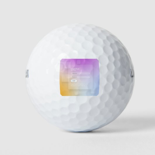 HTML CSS kleurig aanmeldscherm Golfballen (Voorkant)