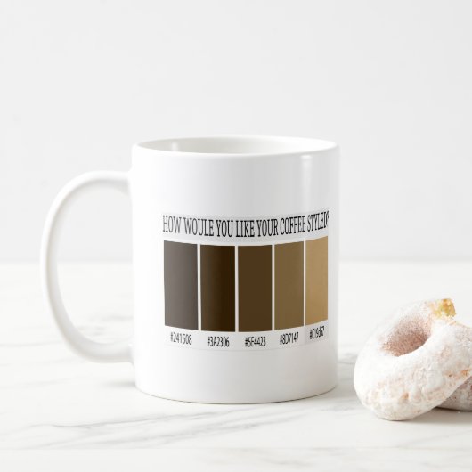 HTML CSS-stijl koffie Mok (Met donut)