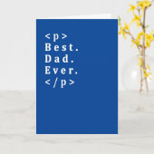 HTML Grappige Geek Web Dev Programmeur Vaderdag Kaart (Gele Bloem)