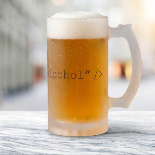 HTML-invoer Alcohol - Webontwikkelaar grap Matglas Bierpul