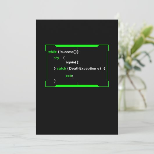 HTML Java Coder Programmer Developer Gift Kaart (Staand voorkant)