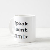 html-luidspreker koffiemok (Voorkant links)