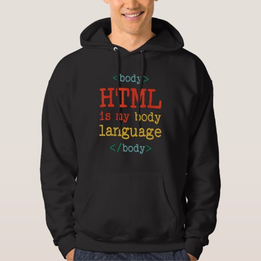 HTML van de Computer van de Coder van de Programme Hoodie (Voorkant)