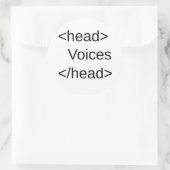 HTML-Voices in mijn</head> Ronde Sticker (Tas)