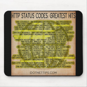 HTTP-statuscodes: grootst aantal handgrepen Muismat