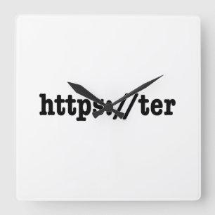 https://ter/HTMLcode Vierkante Klok