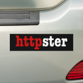 httpster bumpersticker (Op auto)
