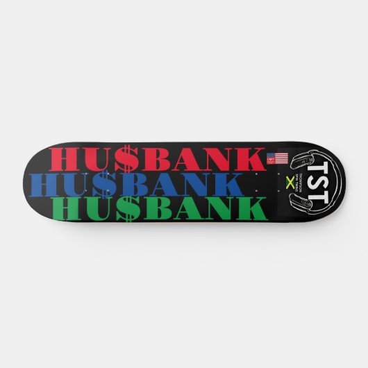 HU$BANK OFFICIAL JMT 7 3/4-inch skateboard deck (Horizontaal)