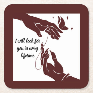 Hua Cheng and Xie Lian hands Tgcf Vierkante Kartonnen Onderzetter